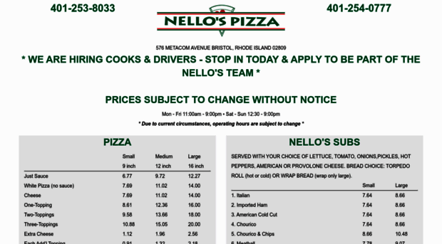 nellospizzabristol.com