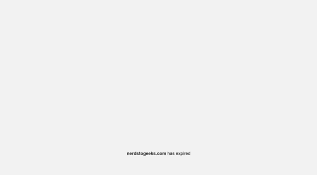 Screenshot of nerdstogeeks.com website
