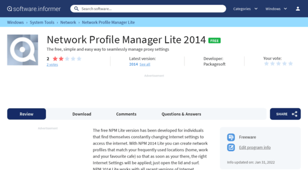 network-profile-manager-lite.software.informer.com