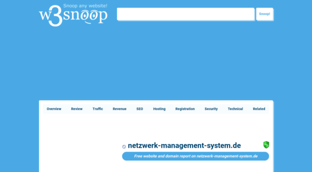 netzwerk-management-system.de.w3snoop.com