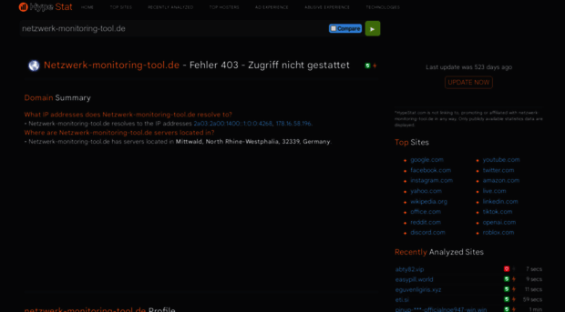 netzwerk-monitoring-tool.de.hypestat.com