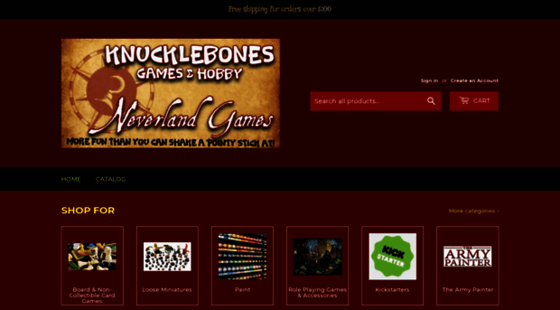 neverlandgamestore.com