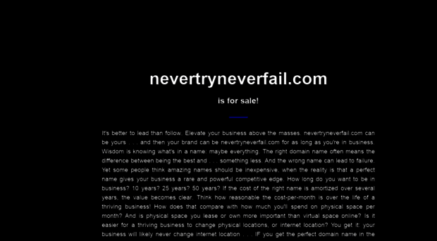 nevertryneverfail.com