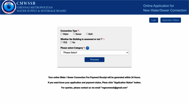new-connection.chennaimetrowater.in