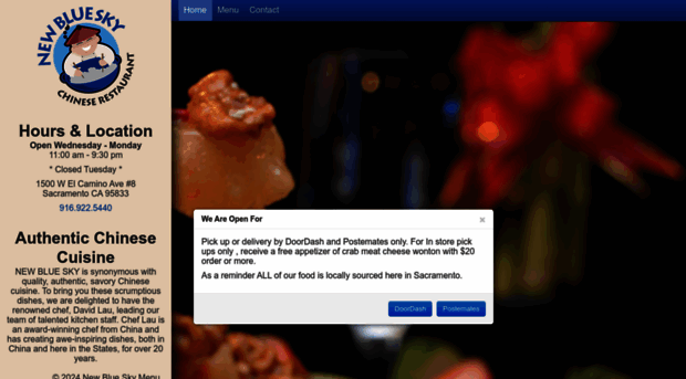 newblueskymenu.com