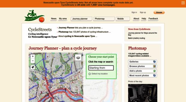 newcastle.cyclestreets.net