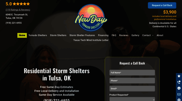 newdaytornadoshelters.com