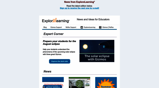 news.explorelearning.com