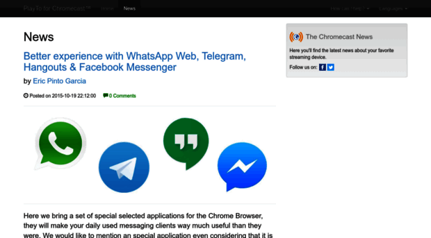 news.playtochromecast.com