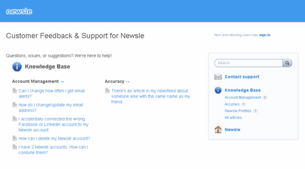 newsle.uservoice.com