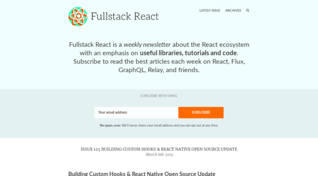 newsletter.fullstackreact.com