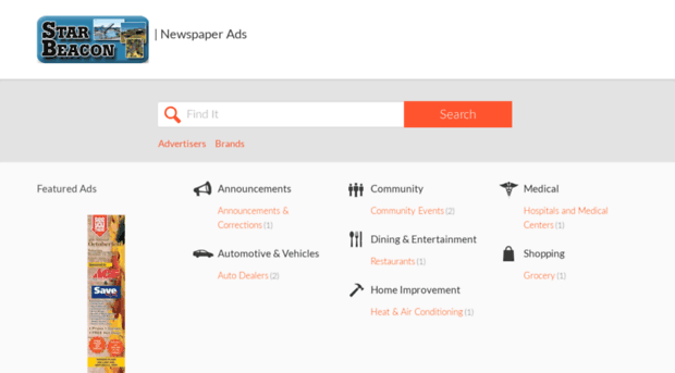 newspaperads.starbeacon.com