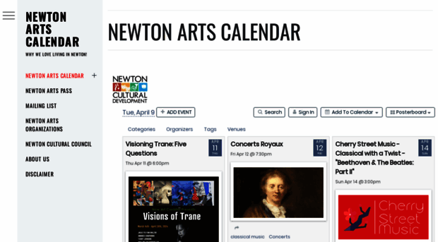 newtonartscalendar.org