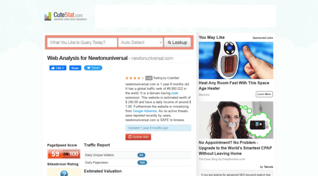 newtonuniversal.com.cutestat.com
