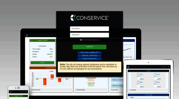 newutilitiesinfo.conservice.com