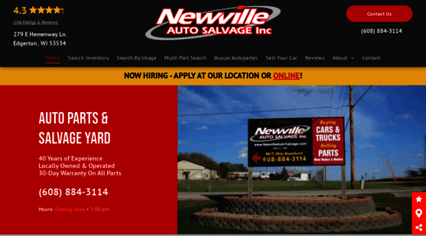 newvilleautosalvage.com