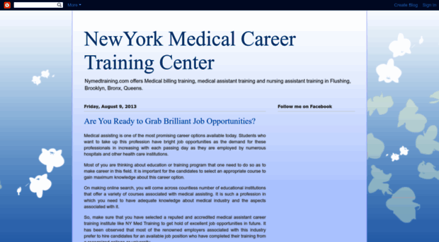 newyorkmedicalcareertrainingcenter.blogspot.in