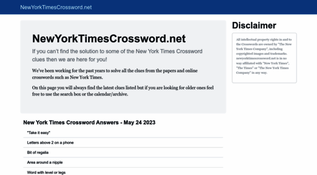 newyorktimescrossword.net