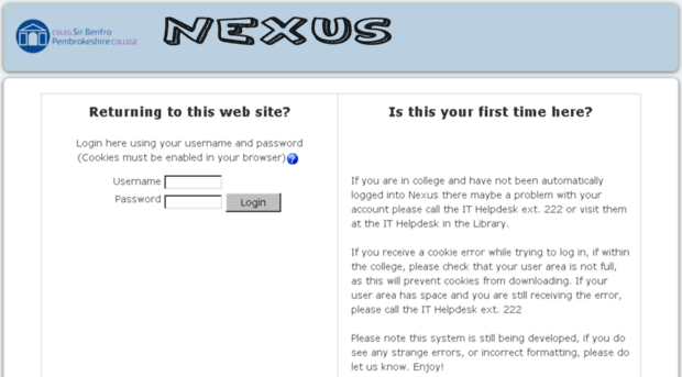 nexus.pembrokeshire.ac.uk