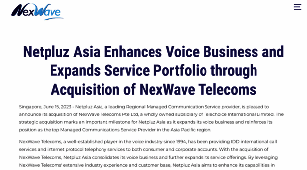 nexwavetelecoms.com