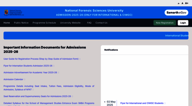 nfsufsradm.samarth.edu.in