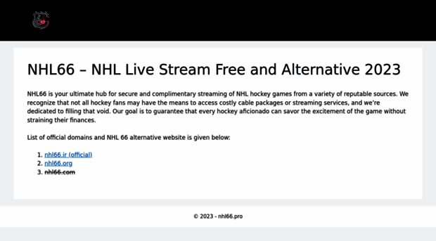 Nhl66 : NHL66  NHL Streams - nhl66.com