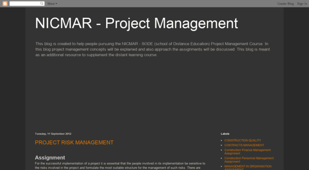 nicmarprojectmanagements.blogspot.com