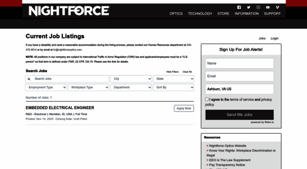 nightforceoptics.applicantpro.com