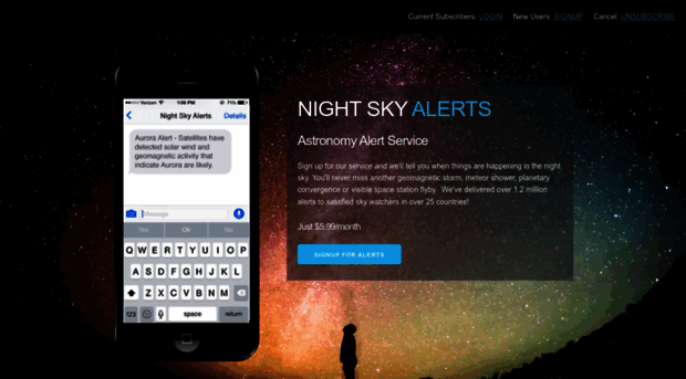 nightskyalerts.com