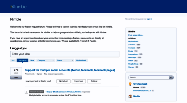 nimble.uservoice.com