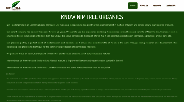 nimtreeorganics.com