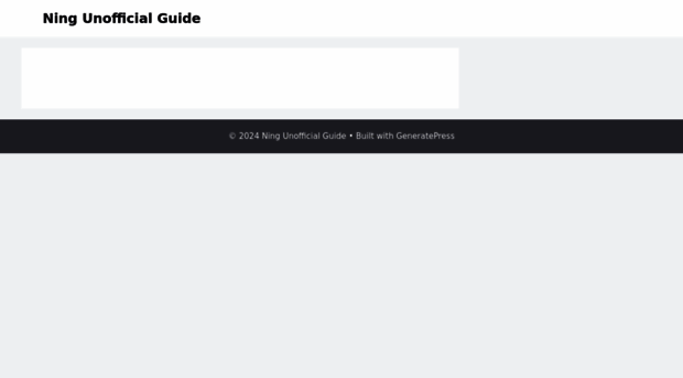 ningunofficialguide.com