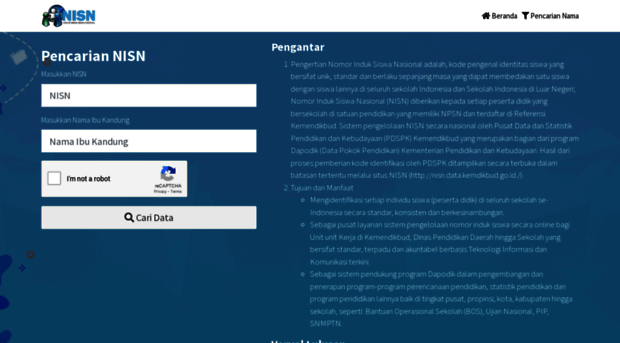 nisn.data.kemdikbud.go.id - Nomor Induk Siswa Nasional - Nisn Data ...