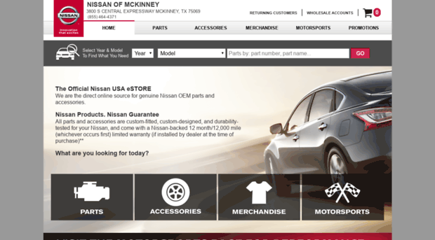 nissanofmckinneyparts.com