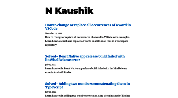 nkaushik.com