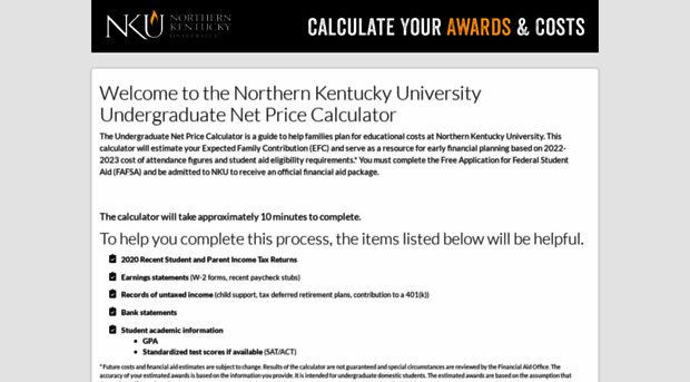 nku.studentaidcalculator.com