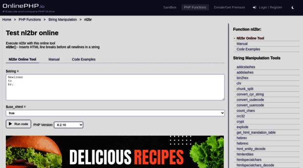 nl2br.onlinephpfunctions.com