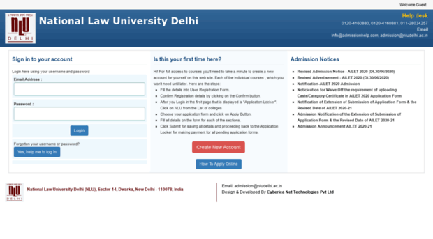 nludelhi.admissionhelp.com