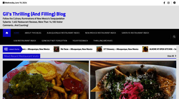 Albuquerque Restaurant Index - Gil's Thrilling (And Filling) Blog