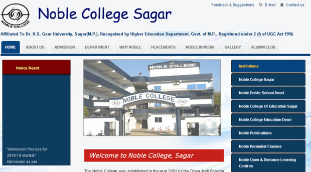 noblecollegesagarmp.org