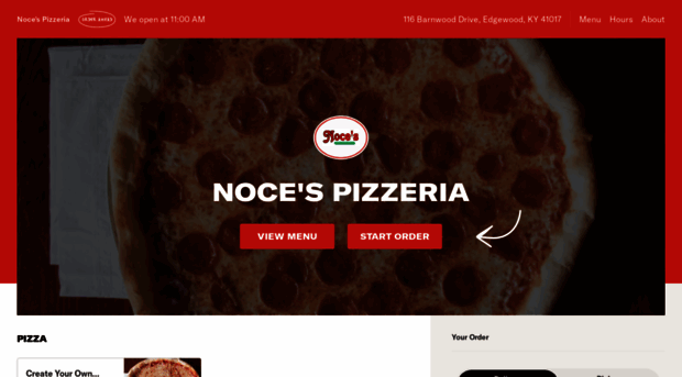 nocespizzeriamenu.com