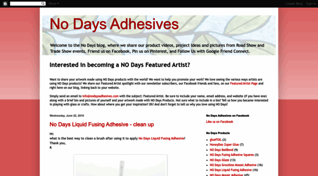 nodaysadhesives.blogspot.com