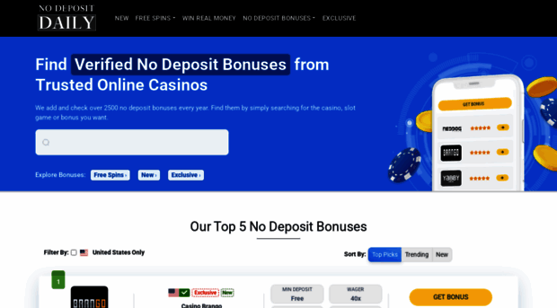 nodepositdaily.org