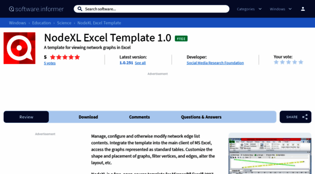 nodexl-excel-template.software.informer.com - NodeXL Excel Template ...