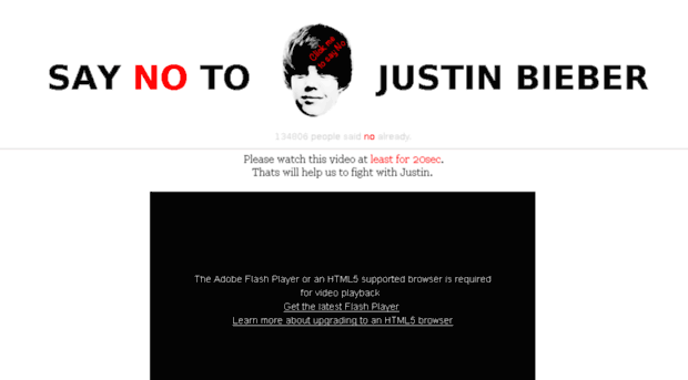 nojustinbieber.com