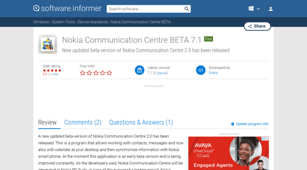 nokia-communication-centre-beta.software.informer.com