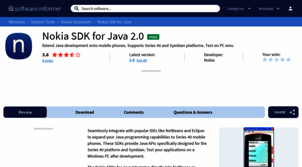 nokia-sdk-for-java.software.informer.com
