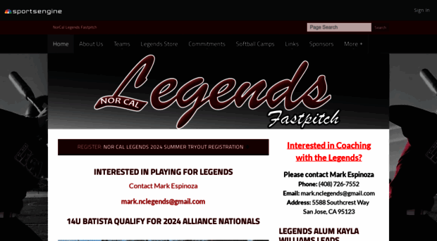 norcallegends.org