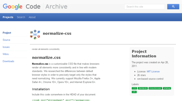 normalize-css.googlecode.com