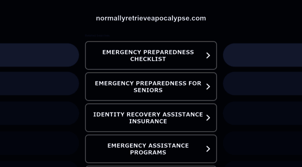 normallyretrieveapocalypse.com
